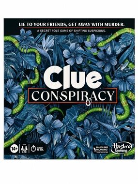 Hasbro Clue Conspiracy Board Game – Blue & Green Box Art